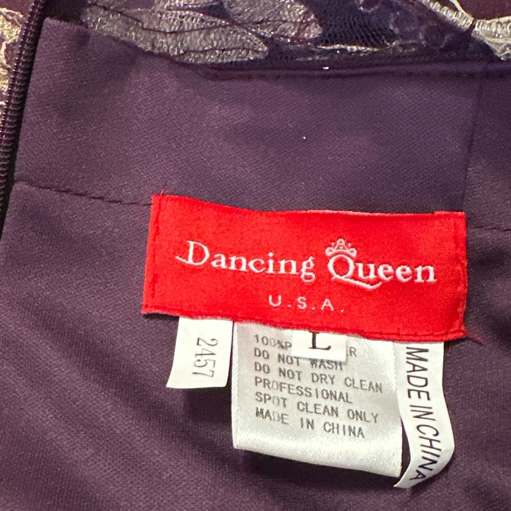 Dancing Queen Purple and Gold Embellished Halter Gown - Picture 16 of 16